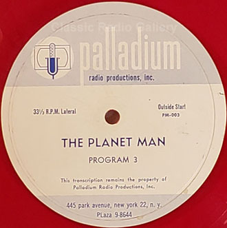 The Planet Man radio show transcription